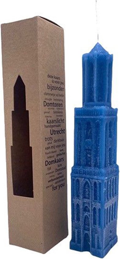 Afbeelding van de originele Domkaars - blauw (22cm) | Kaarsen van Torens